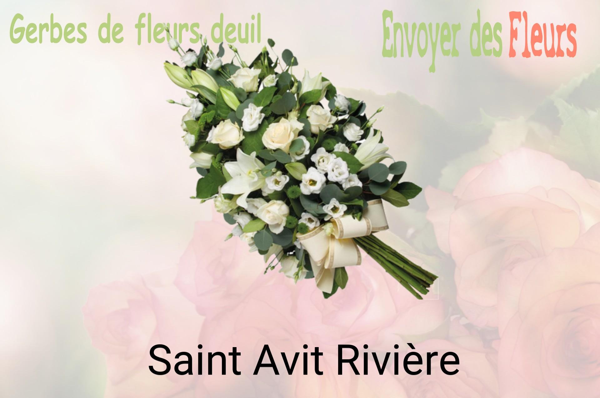 Gerbe de fleurs de deuil livrée à Saint-Avit-Rivière